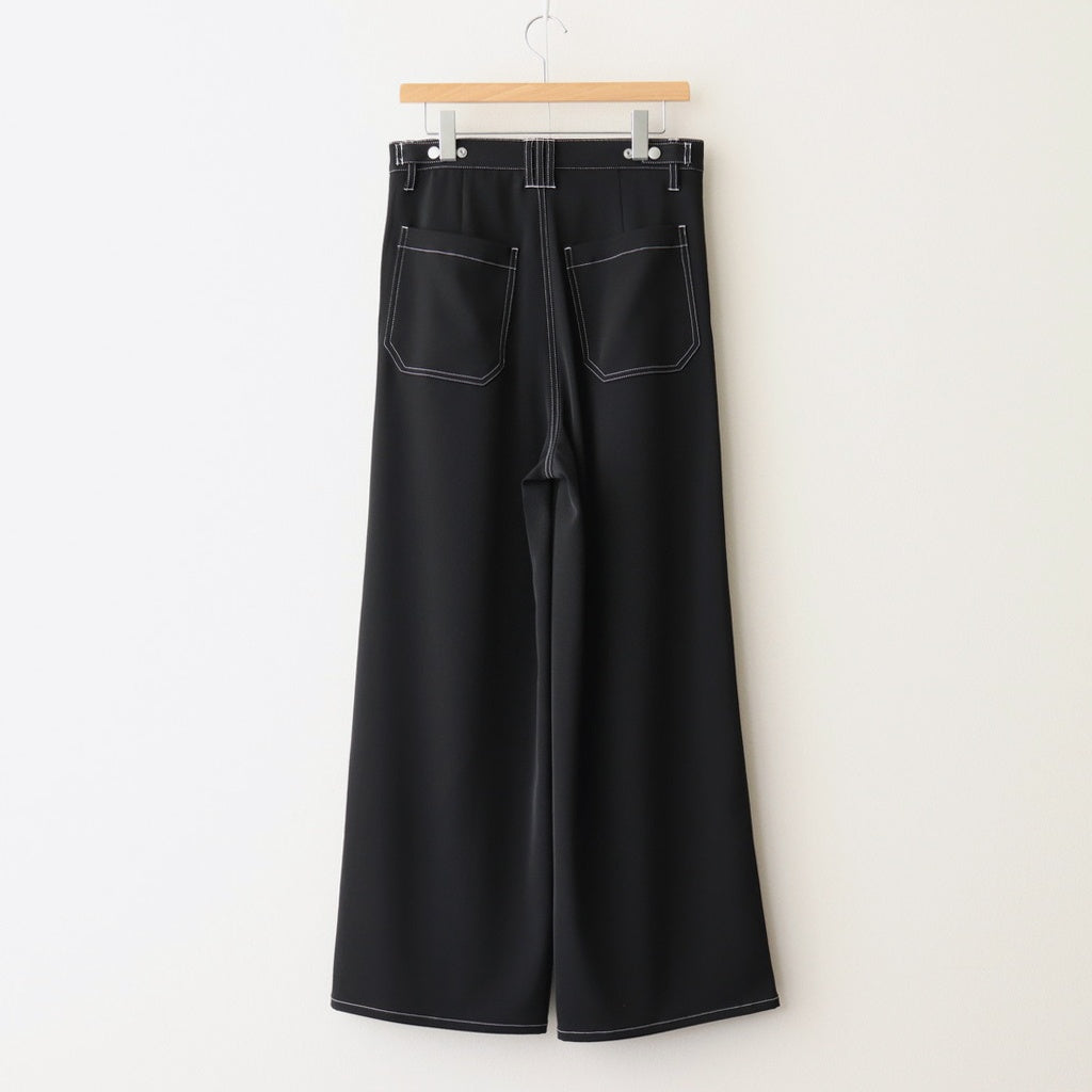3PLEATED WIDE-LEG TROUSERS #CARBON BLACK [YK25SS0908P]