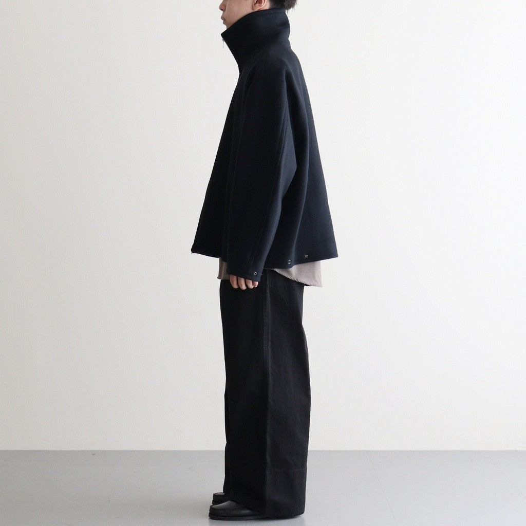 Melton Stand Collar Zip Blouson #BLACK [YK25FW01034B]
