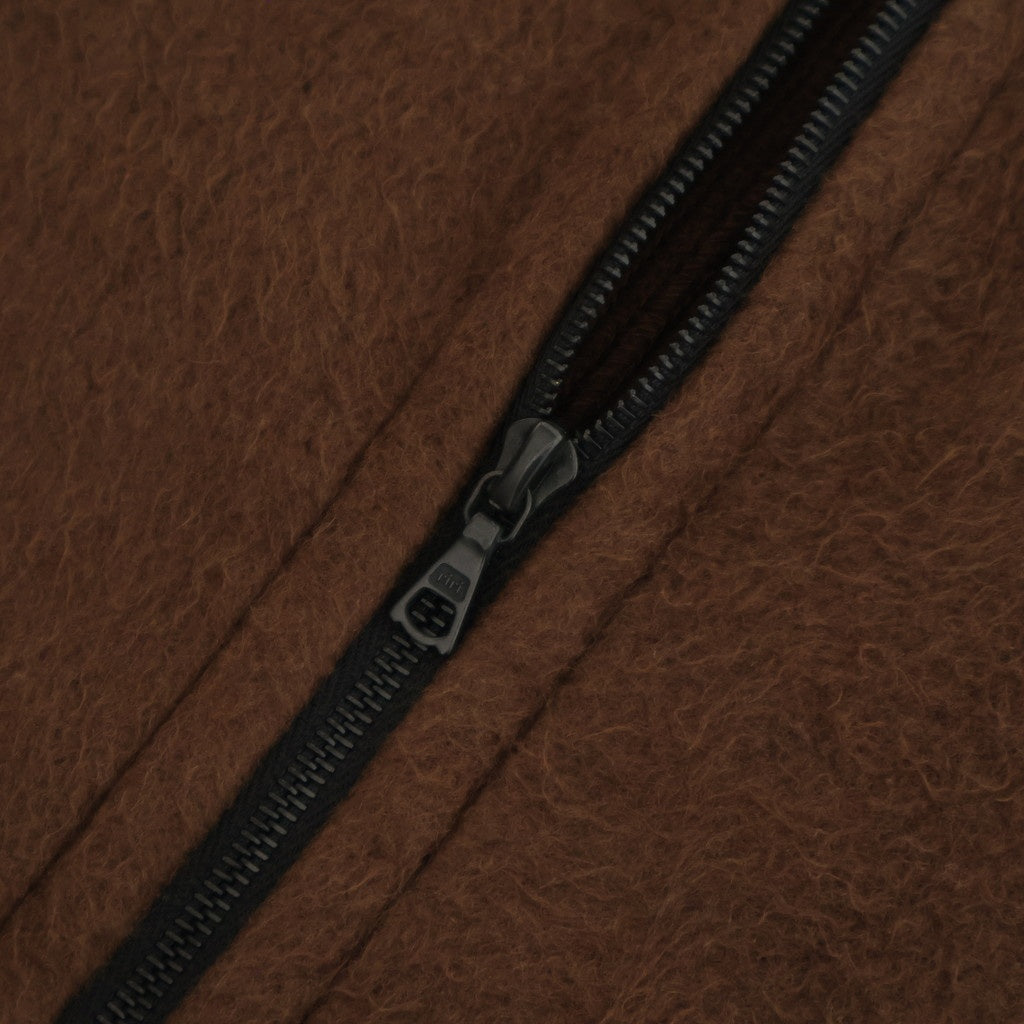 PURE SILK COMFORT FLEECE HALF ZIP P/O #BROWN [A25AP02SF]