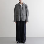 FDRSJK - ウール・千鳥 フロントジップジャケット #09 White × Black [SN_FR1403JK]