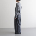 MERINO COLLEGE KNIT V-NECK SWEATER #GRAY(003) [KRAGGW0905]