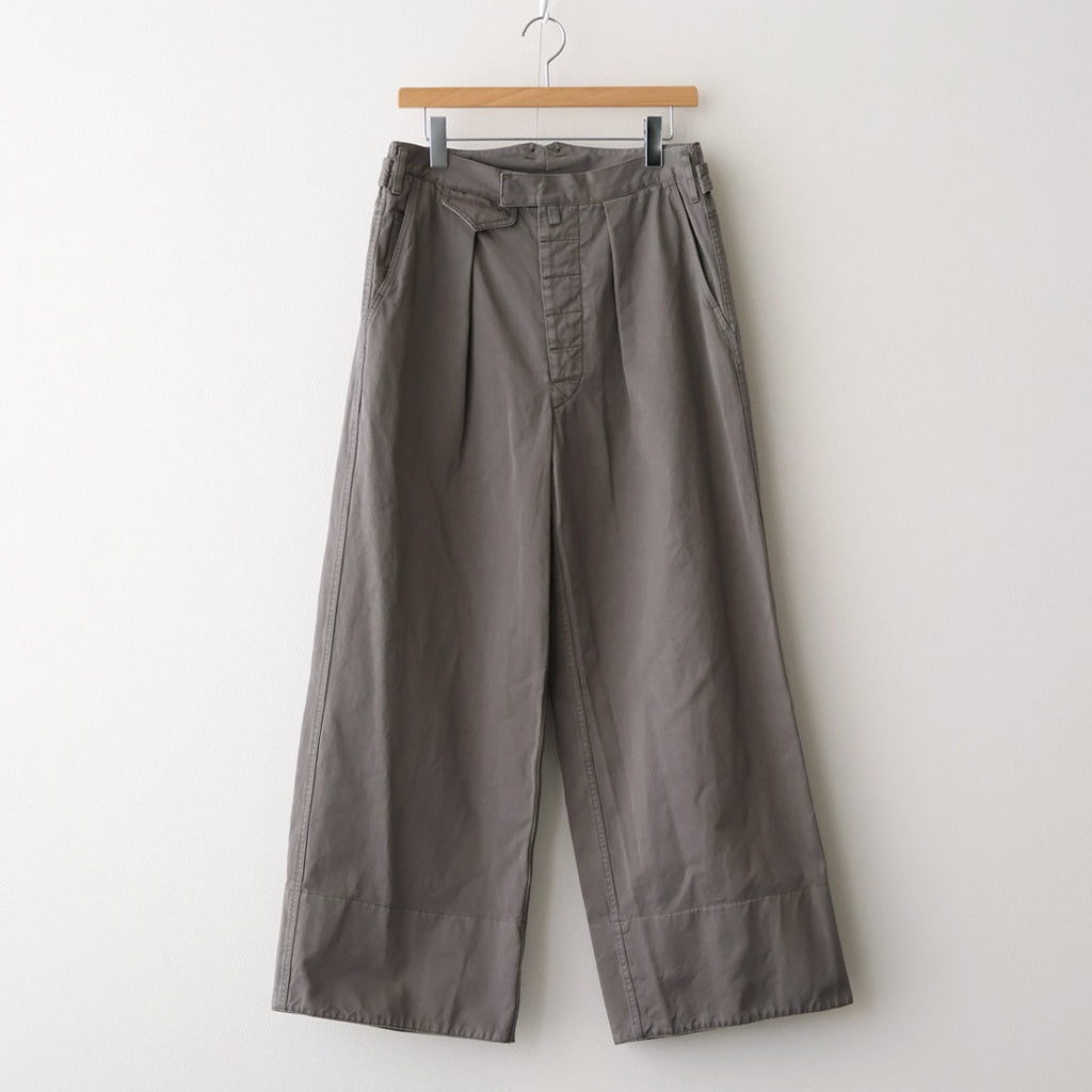 KATHARINE HAMNETT Organic Cotton Wide-leg Work Pants #GRAY [YK25FW01131P-KH]