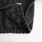 Herringborn Tweed Zip Blouson #Black [YK26FW01314B]