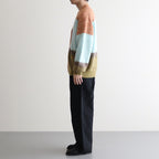 MOHAIR BORDER CARDIGAN #PINK [YK23FW0571S]