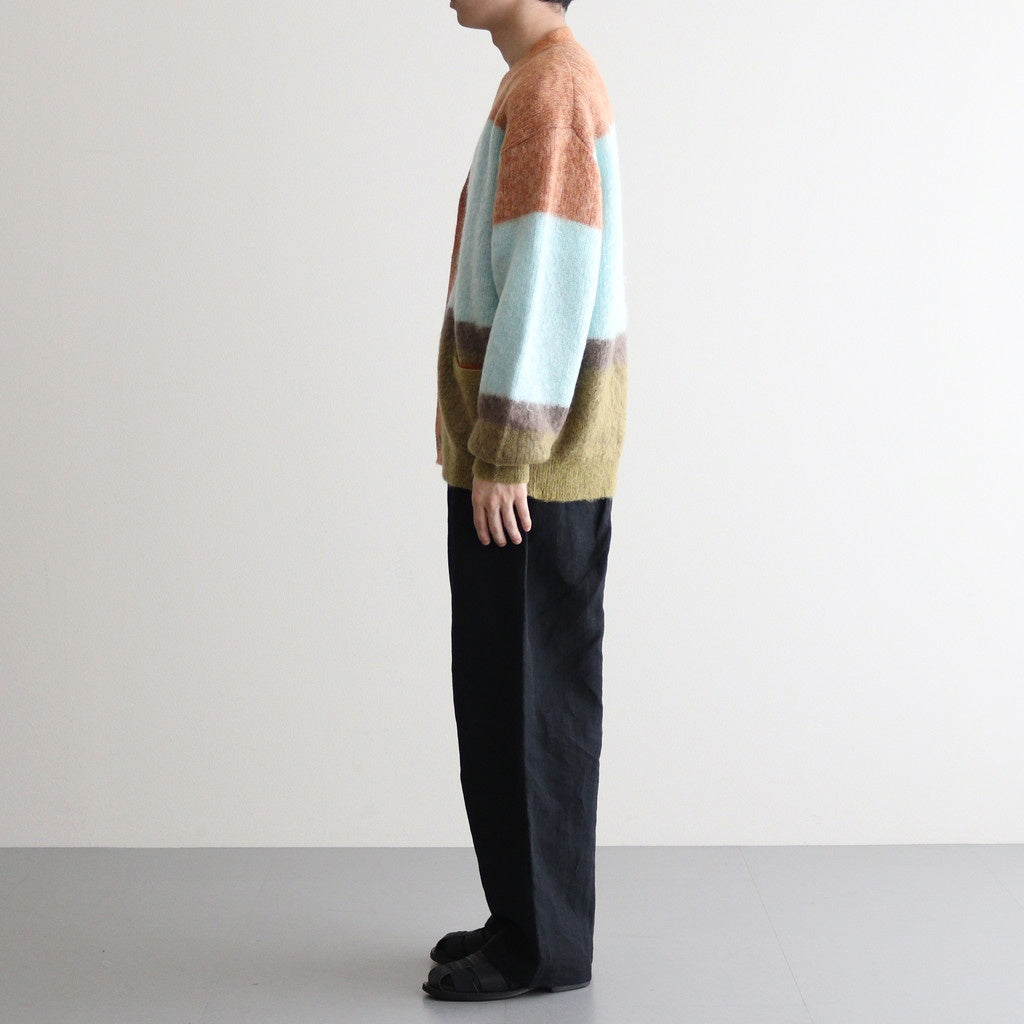 MOHAIR BORDER CARDIGAN #PINK [YK23FW0571S]