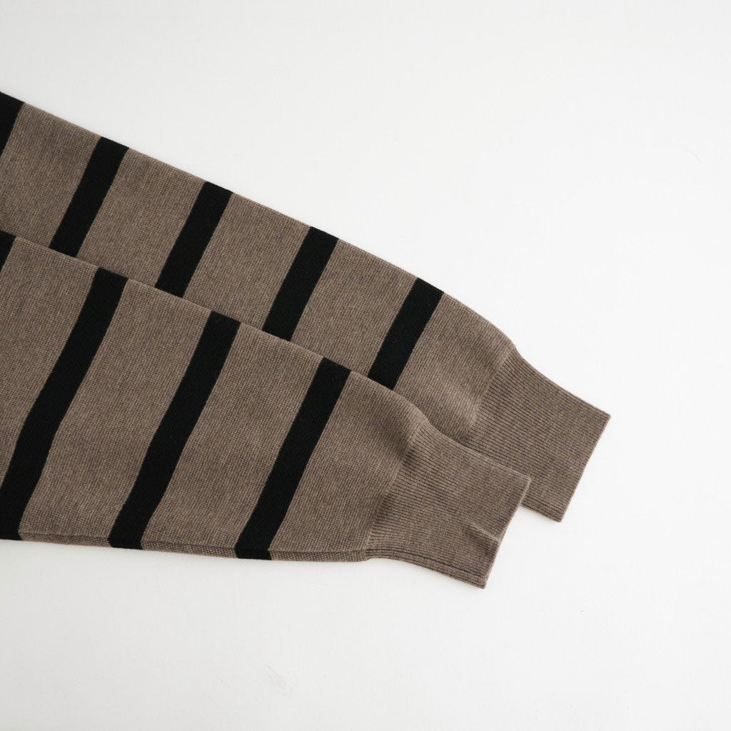 Rugby Shirt #BEIGE BROWN×BLACK [I26AW-K8]