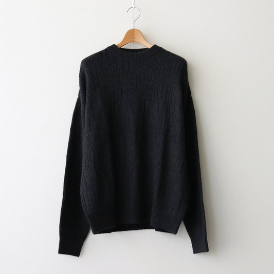 PLATING CREWNECK SWEATER #CHARCOAL [YK24FW0842S]