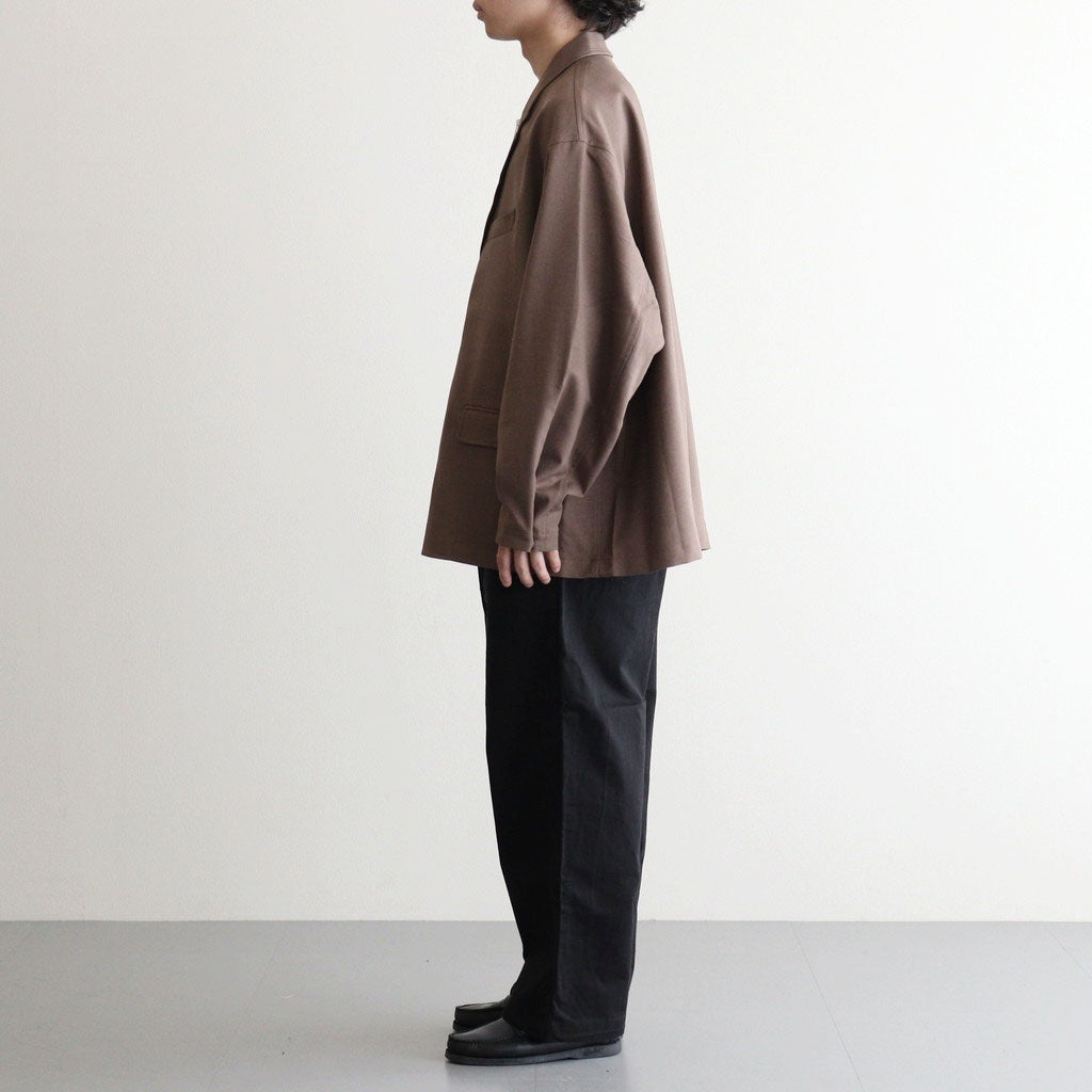 WOOLY TWILL JACKET #BROWN [FSC243-20177]