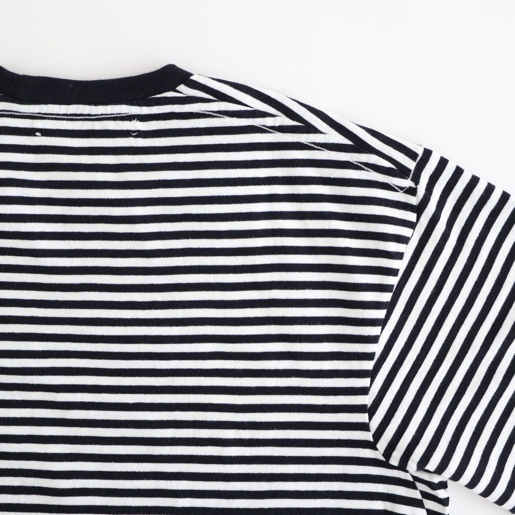 ムラ糸Tシャツ Slub Yarn T-Shirt #WHITE/NAVY [31061007]