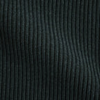 SUPER FINE WOOL RIB KNIT ZIP CARDIGAN #TOP DARK OLIVE [A26AC01RK]