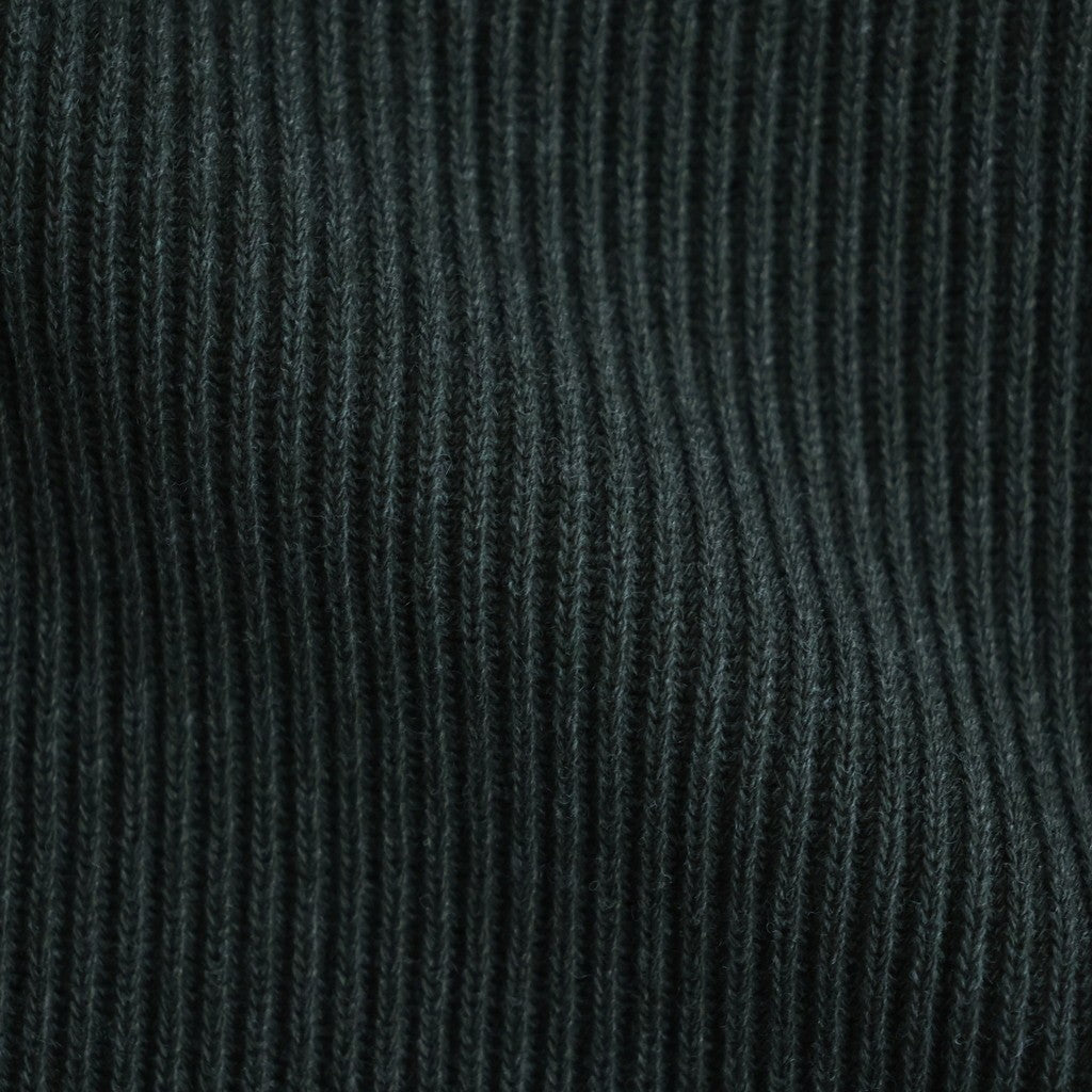 SUPER FINE WOOL RIB KNIT ZIP CARDIGAN #TOP DARK OLIVE [A26AC01RK]