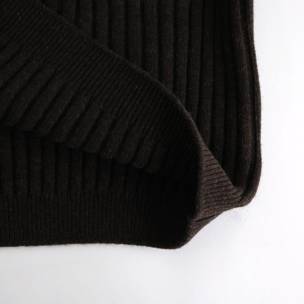 Wide Rib Highneck Sweater #BROWN [YK25FW01100S]