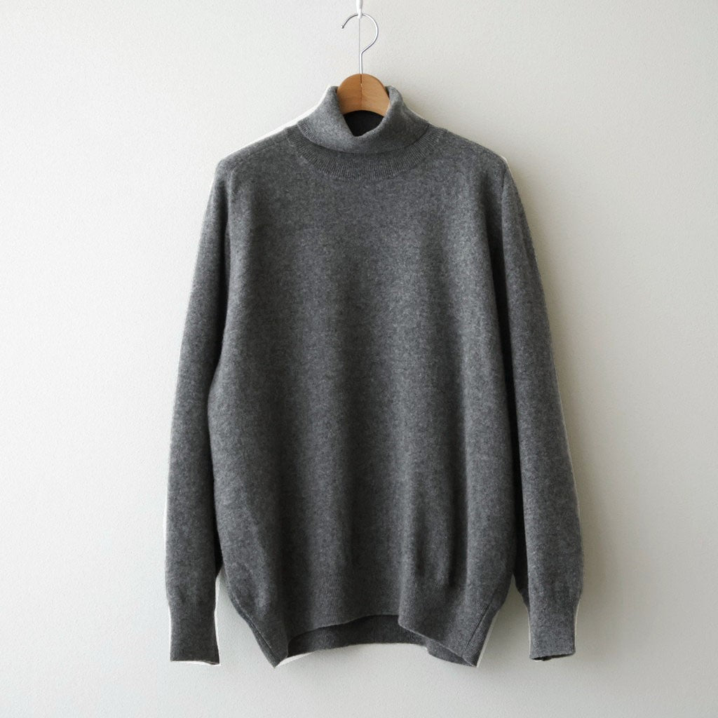 EXTRA FINE WOOL KNIT TURTLE NECK LS #GREY [ST.1635]