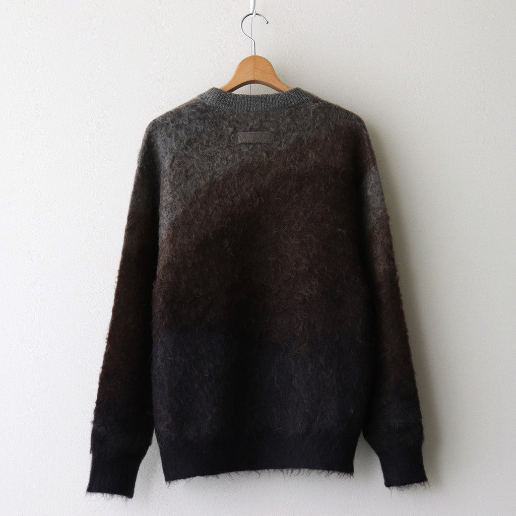 GRADATION MOHAIR KNIT LS #BROWN CREAM GRADATION [ST.1001]