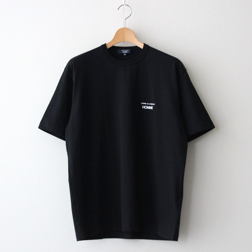 綿天竺 製品プリント S/S Tシャツ #BLACK [HO-T101-051]