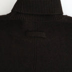 EXTRA FINE WOOL WARM KNIT TURTLE NECK LS #DARK BROWN [ST.1290]
