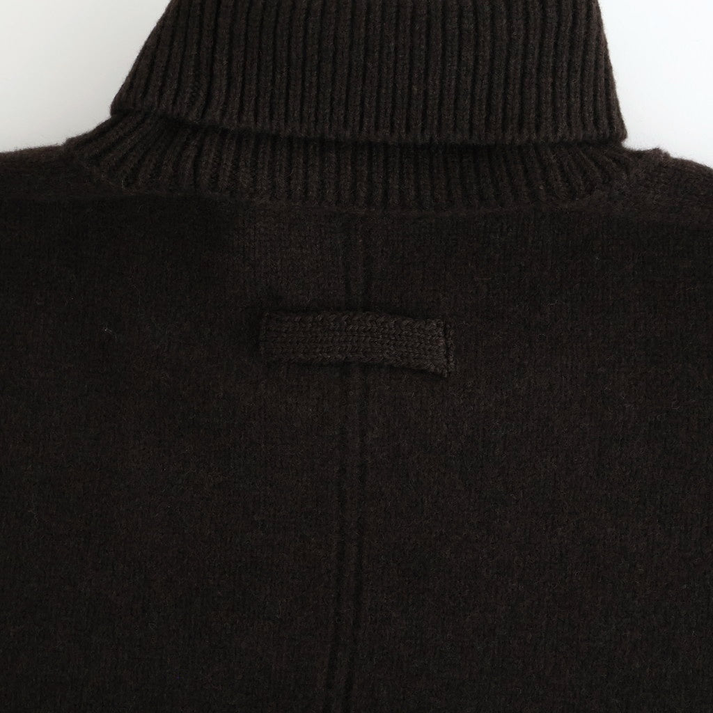 EXTRA FINE WOOL WARM KNIT TURTLE NECK LS #DARK BROWN [ST.1290]