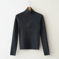 Halfzip Rib Knit #D/GRY [12610506]