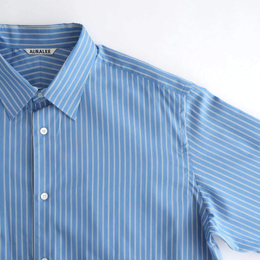 COTTON SILK STRIPE SHIRT #BLUE STRIPE [A25AS01CS] - ciacura 三重県