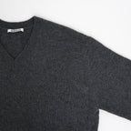 LIGHT CASHMERE KNIT V-NECK P/O #CHARCOAL [A26AV03CJ]