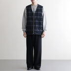 FLANNEL CHECK REVERSIBLE VEST #DARK NAVY [FSC253-30128]