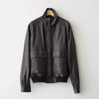 TEXTURED LAMB LEATHER BLOUSON #BLACK [A26AB01BL]