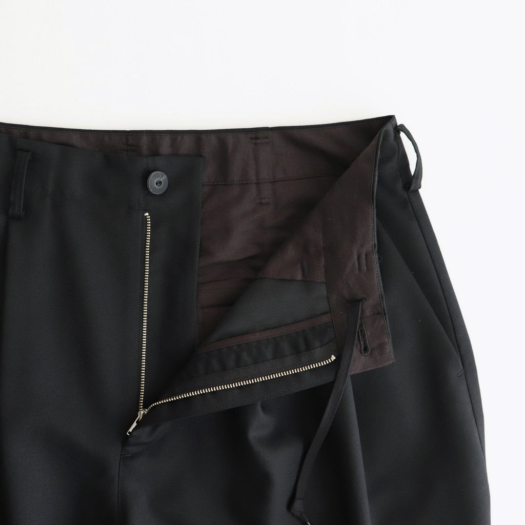 よそいきシンプル2タックワイドPT #BLACK [D125-P153]