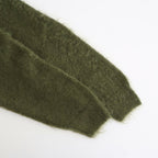 BRUSHED SUPER KID MOHAIR KNIT P/O #OLIVE [A25AP02KM]