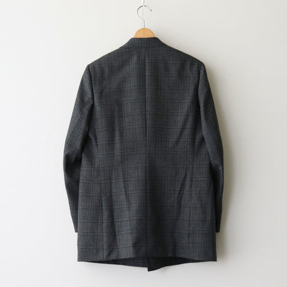 BLUEFACED WOOL CHECK DOUBLE-BREASTED JACKET #CHARCOAL CHECK [A24AJ03CB]