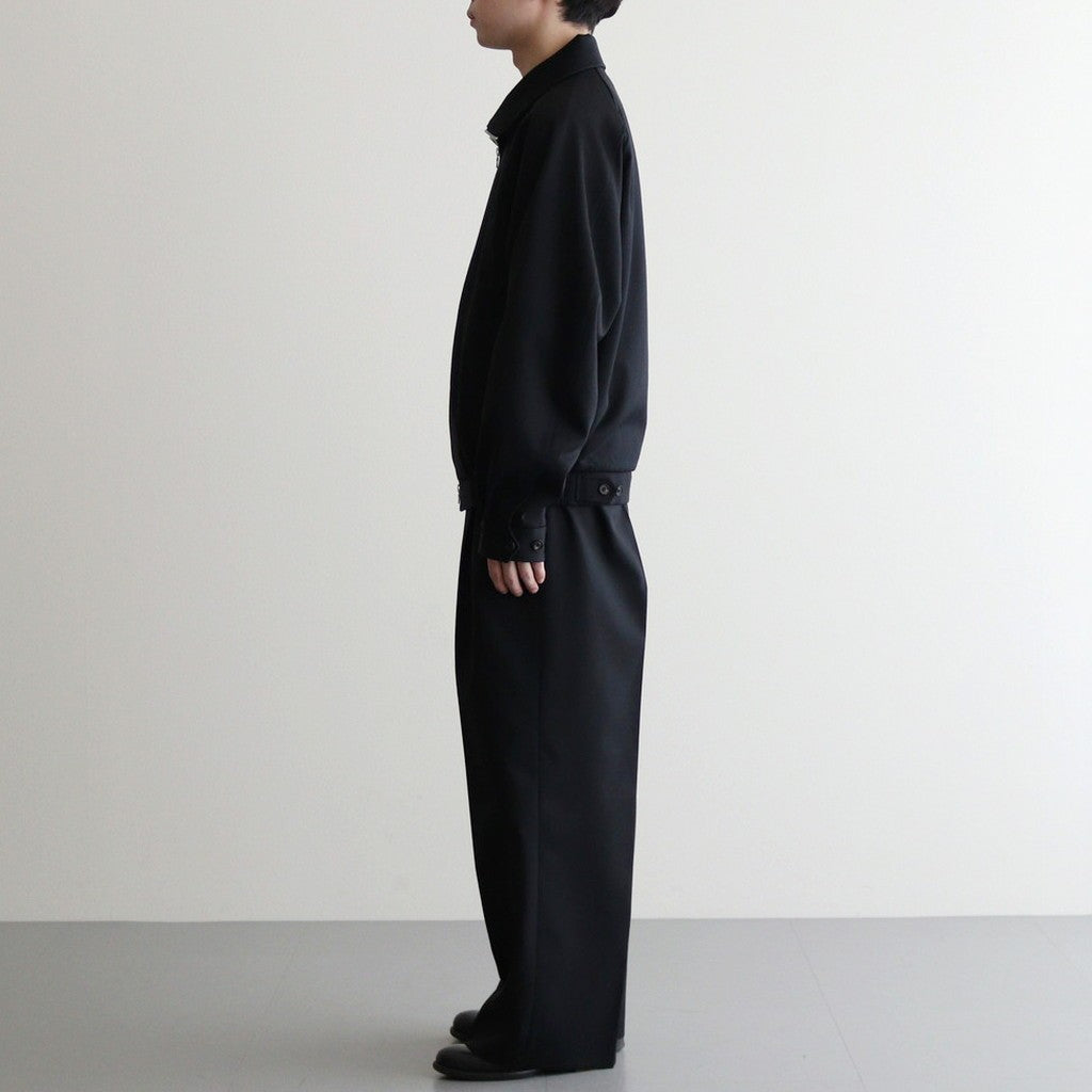 W/SI SATIN ZIP UP SHORT JACKET #BLACK [ST.1068]