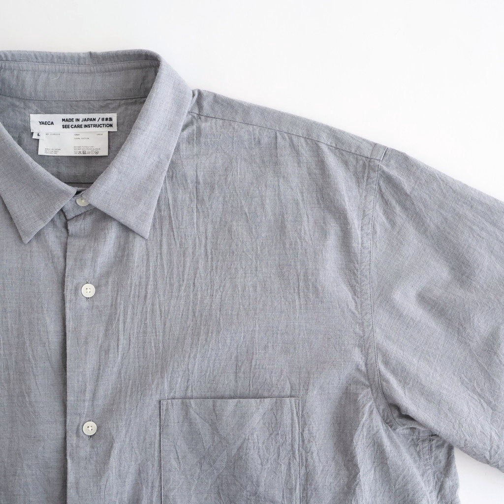 Button Shirt – Wide S/S #GRAY [11061113]