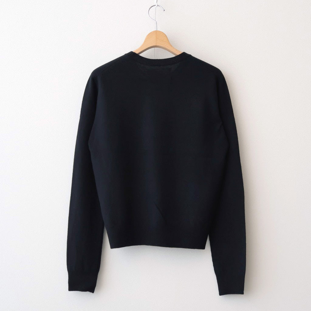 Wool Cashmere Seamless Knit #BLK [12520538]
