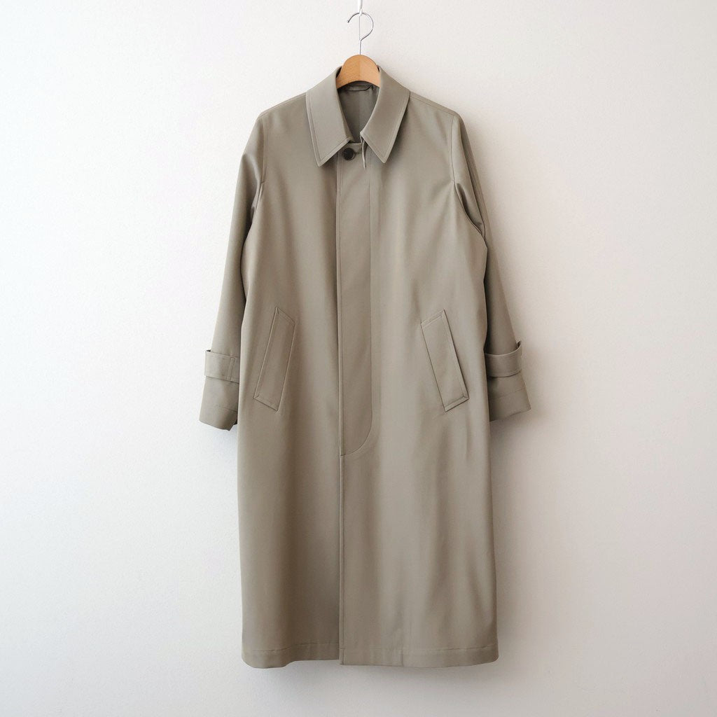 LIGHT WOOL MAX GABARDINE COAT #KHAKI BEIGE CHAMBRAY [A26SC06MG]
