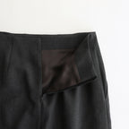 WOOL KID MOHAIR HOP SACK SLIT SKIRT #TOP CHARCOAL [A25SS06MH]