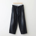 Selvage Denim Belted Pants #BLACK_DARK FADE [GU253-40064DB]