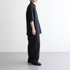 FHFSSH - コットン・ ポリコア タイプライター 半袖シャツ #95 Black [SN_FR0405SH]