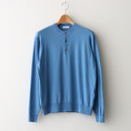 SMOOTH SUVIN HENRYNECK SWEATER #BLUE [KRAGLA0100]