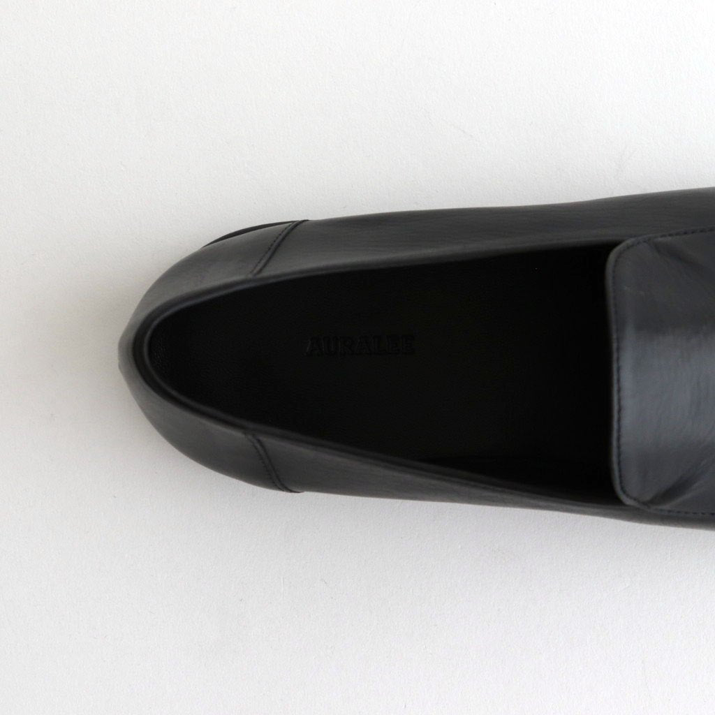 SOFT LEATHER LOAFERS #BLACK [A25AS08QD]
