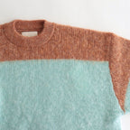 MOHAIR BORDER CREWNECK SWEATER #PINK [YK23FW0572S]
