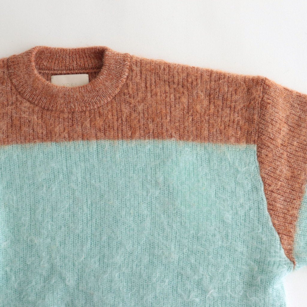 MOHAIR BORDER CREWNECK SWEATER #PINK [YK23FW0572S]