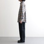 SUPER LIGHT WOOL CHECK SHIRT #BLUE ORANGE CHECK [A26AS01LC]