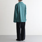 CORDUROY SMOCK SHIRT #TURQUOISE [H2302-SH018]