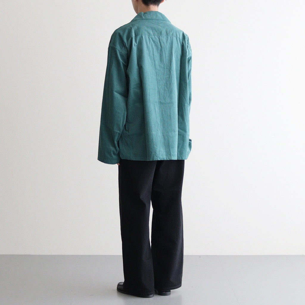 CORDUROY SMOCK SHIRT #TURQUOISE [H2302-SH018]