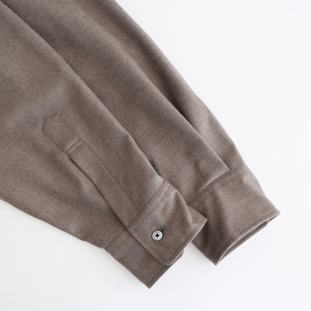 SUPER LIGHT WOOL SHIRT #TOP BROWN [A25AS01OS] - ciacura 三重県