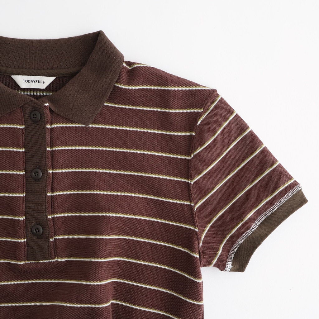 Border Polo Tops #CHO [12610606]