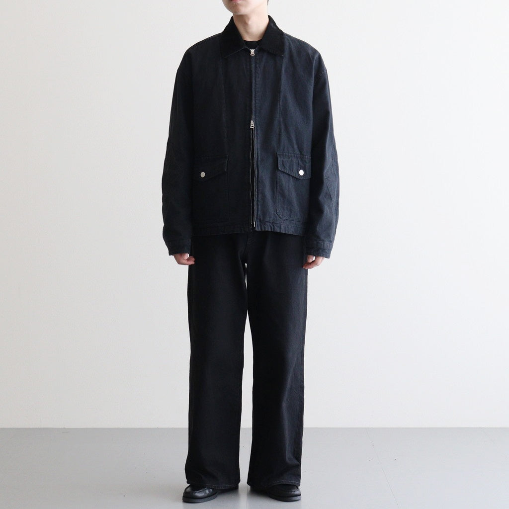 綿オックス 製品加工ブルゾン #BLACK [HP-J016-051]