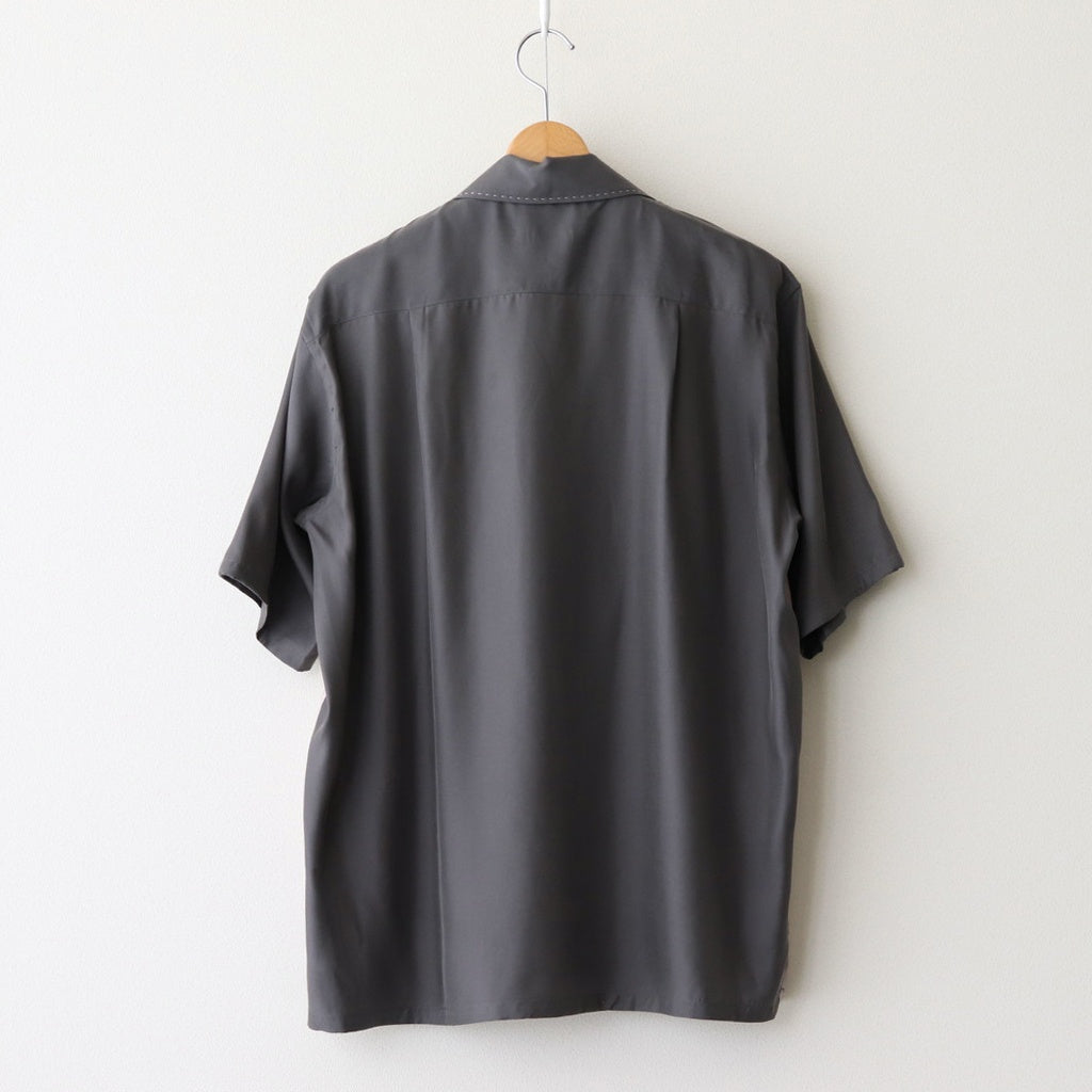 COLORBLOCK OPEN COLLAR SHIRT #GRAY [YK25SS0939SH]