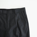 WOOL FULLING FLANNEL ONE-TUCK SLACKS #TOP CHARCOAL [A26AP03CF]