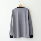 MICRO BORDER L/S TEE #WHITE × BLACK [FSC251-70114]