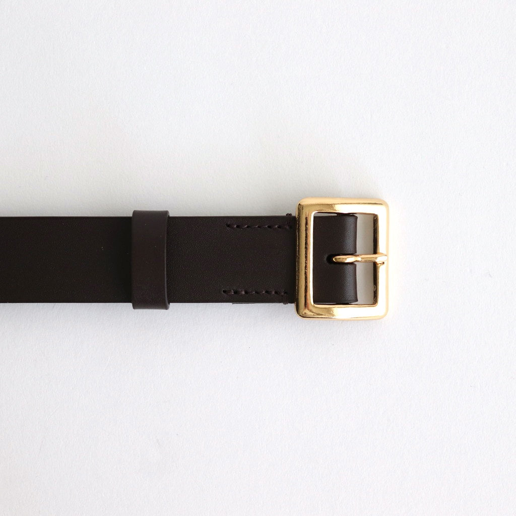SQUARE BUCKLE BELT #BROWN [A25SB05RP-M]